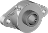 Washdown Mounted Ball Bearings with Two-Bolt Flange